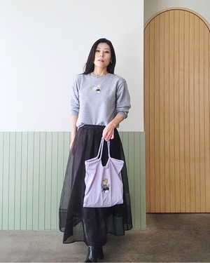 【11/30まで】Sweet_刺繍エアリー トートバッグ
