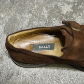 BALLY single monk strap brown suede shoes