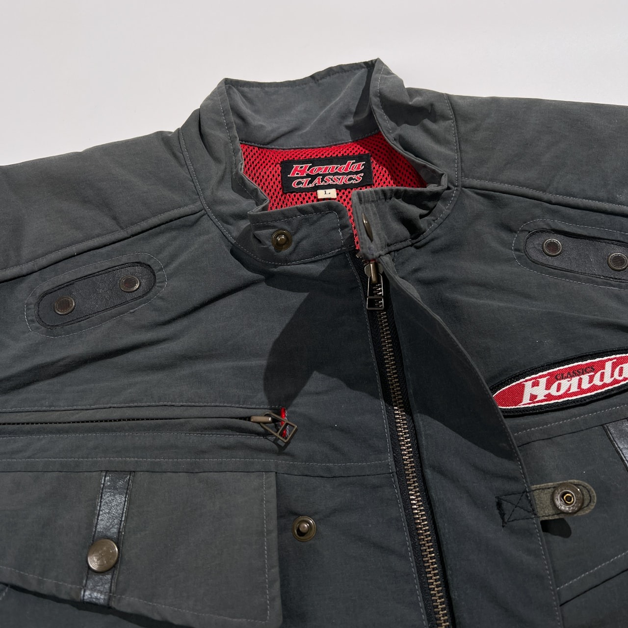 希少 Honda CLASSICS ホンダ クラシック ライディングジャケット バイクウェア サイズ L /ビンテージ メッシュ裏地