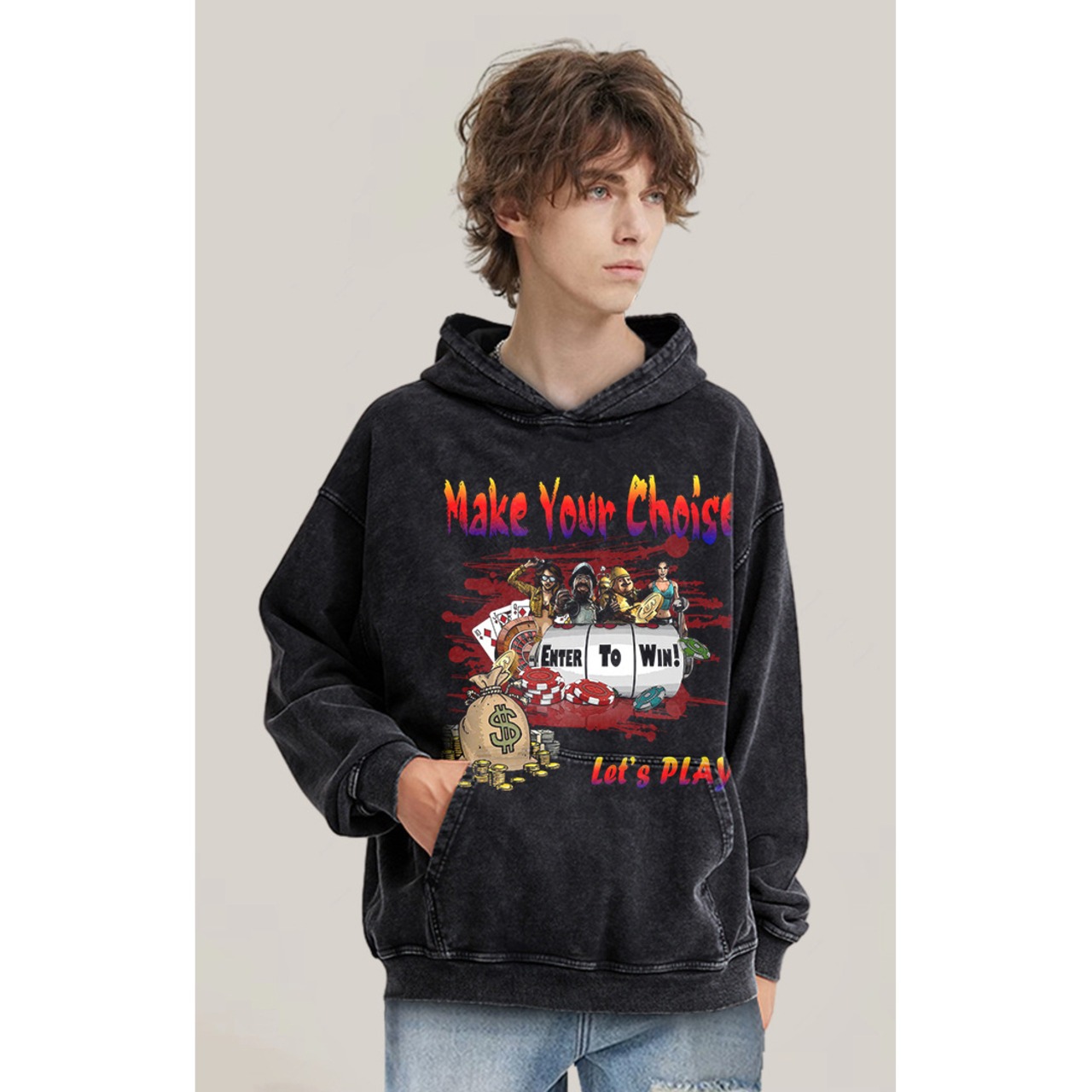 VINTAGE ストリート EnterToWin パーカー/スウェット T733