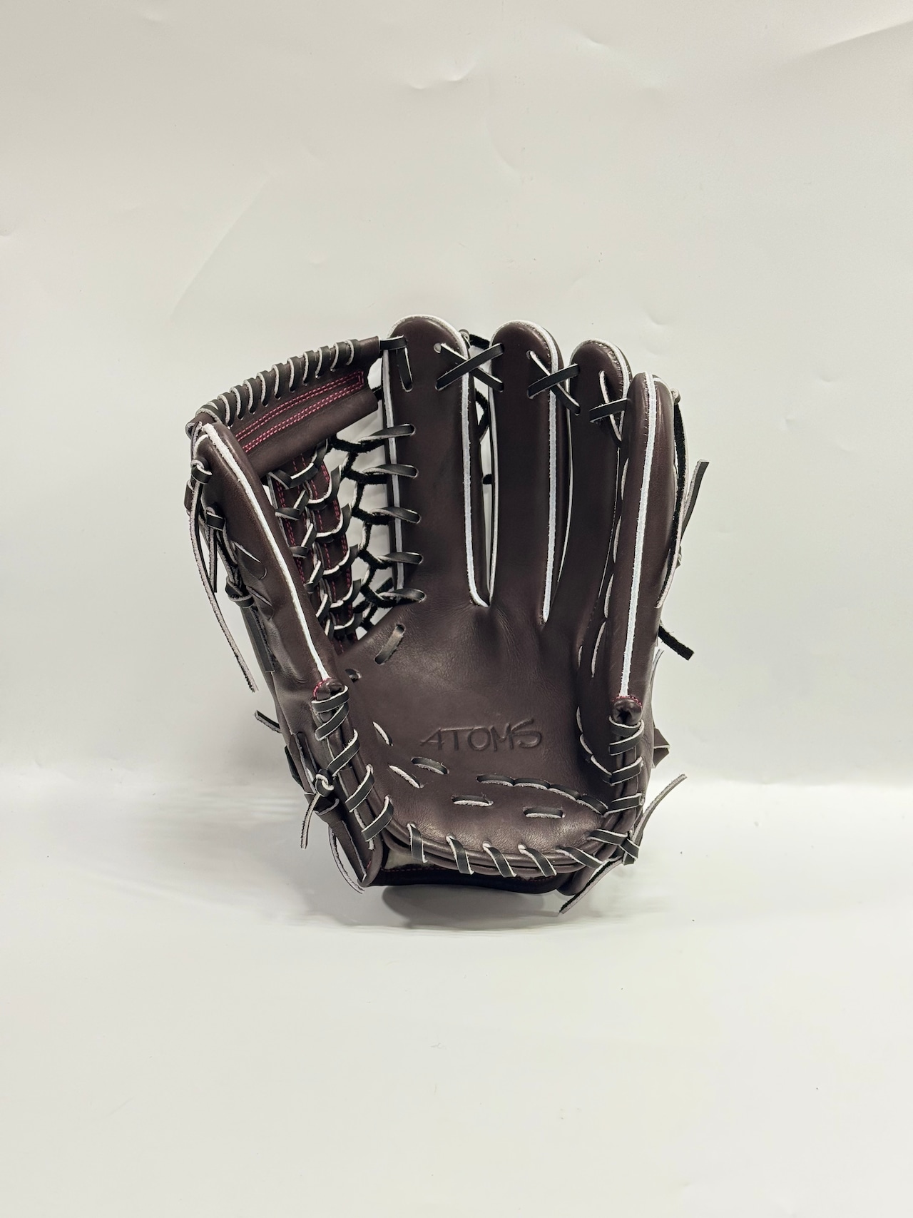ATOMSーアトムズ 限定硬式グラブ 高校野球対応 外野手モデル 右投げ用 APLーUR007+型 Dブラウン×中白ブラウン・画像7