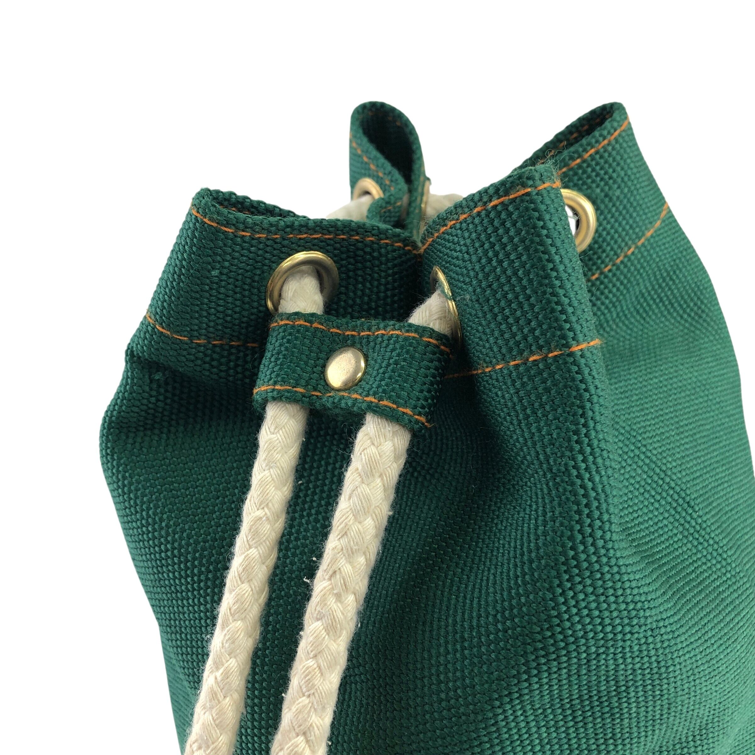 HERMES エルメス ショルダーバッグ グリーン キャンバス 巾着 vintage