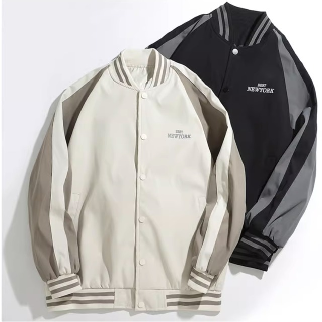 ライン入り ヒップ丈 スタジアムジャケット af0489