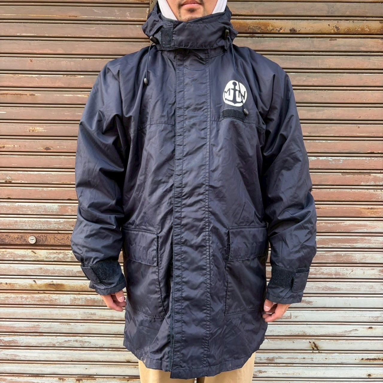 00s フランス軍 実物 デッキジャケット デッキパーカー ネイビー XL