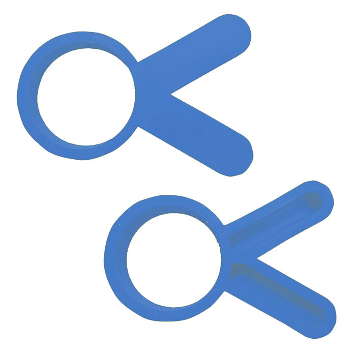 パイプ台車用事故防止材 Hスペーサー R型  青色　8個セット 　個人宅配送の場合送料追加します　パイプ台車の指挟み事故防止に！　単管パイプに差し込むだけ　Φ48.6パイプ用 1トン台車 KMX 単管台車の単管に設置して壁などから指を保護します　同等機能製品 アラオ アット グローブ @GLOVE AR-4276 AR4276 単管台車手挟み防止パーツ ハンドガード パーツ 単管パイプ台車