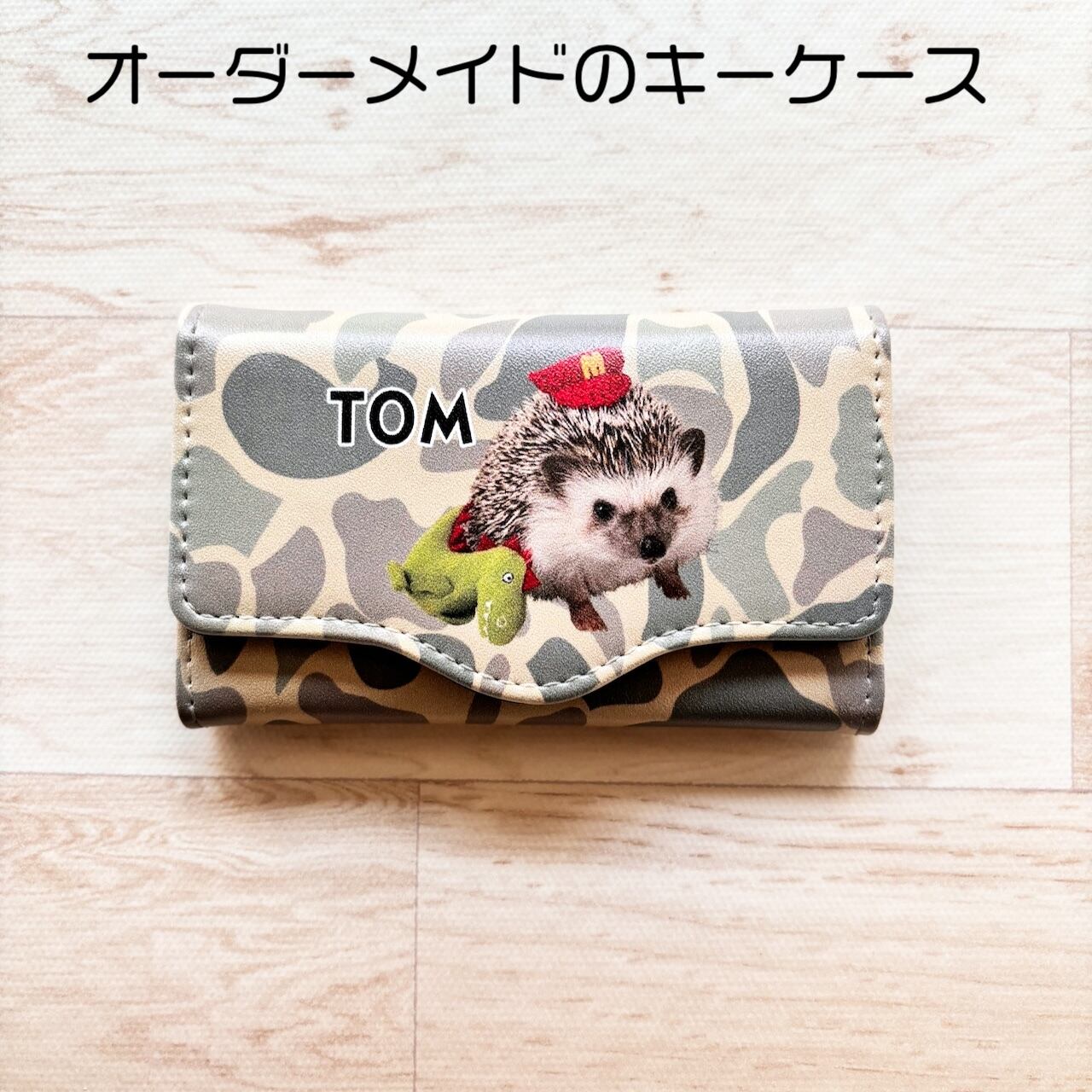 うちの子の写真で作るキーケース4種　迷彩　ウッド　ヴィクトリアン　アンティーク