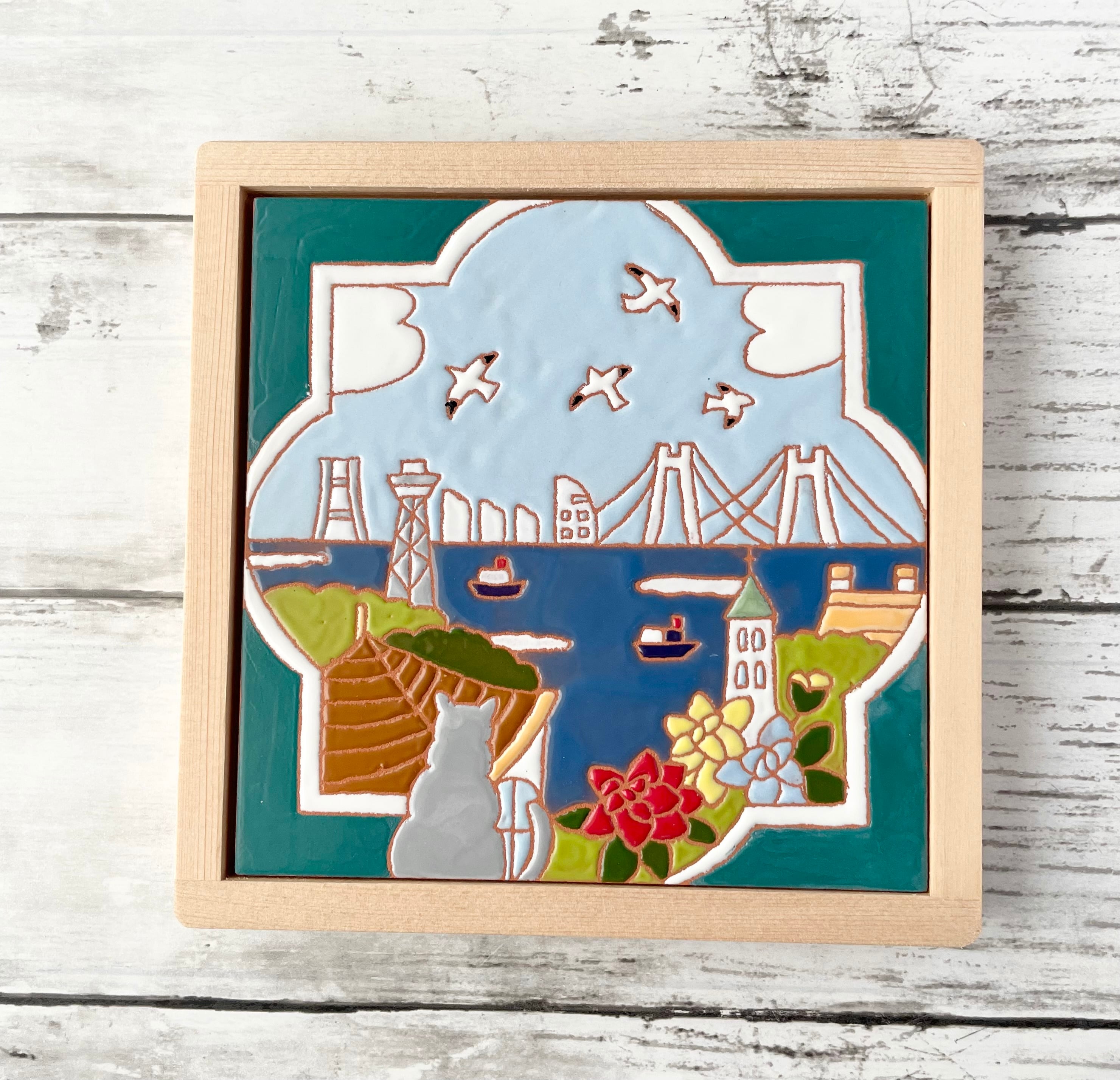 受注生産品】「旅するマグネット」（横浜山手）原画タイル※送料無料