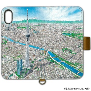 【受注生産】ご当地 地図柄 スマホケース 浅草 iPhone XS/X/新SE/8/7/6s/6