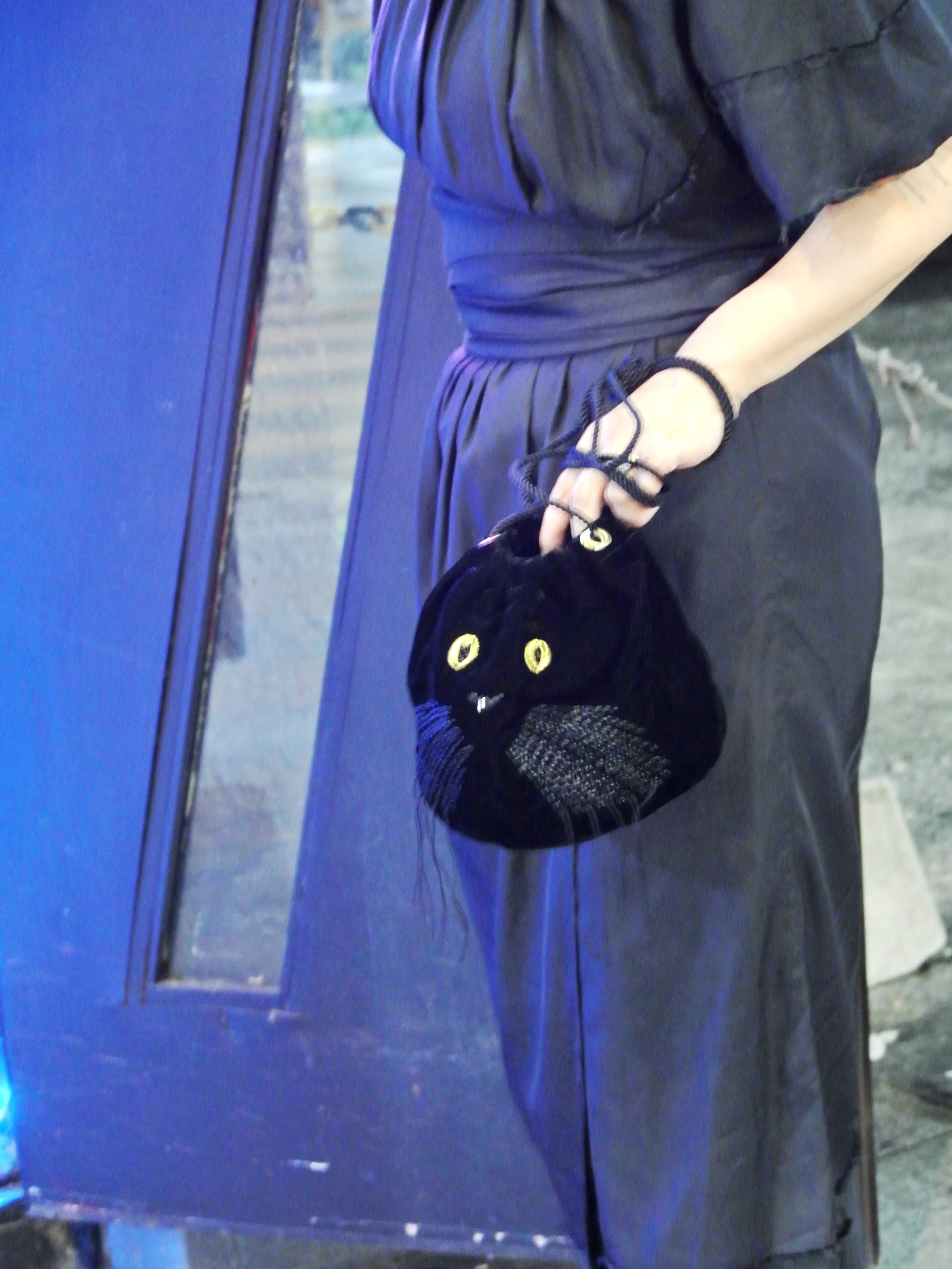 クロネコ巾着 Black Cat Drawstring Bag | CAT IN DA HOUSE! ON LINE STORE