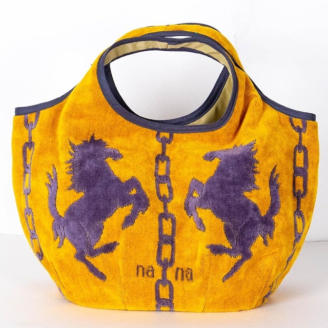 バッグ　横浜ナナ　湘南ナナ　NANA　Kバッグ　ホース柄　イエローグレー　nn-k45-G