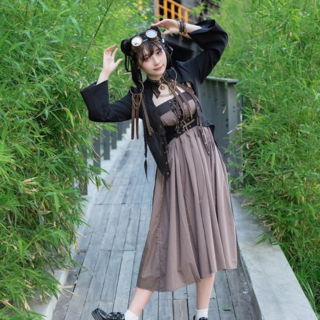 天使と悪魔 サブカル系 スチームパンク スチパン タッセル ヘアリング メタルリング アクセサリー 中華風 舞台衣装 イベント サブカル好き コスプレ 天使と悪魔 サブカル系ファッション Seasonz