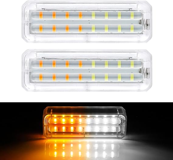 Futwod ストロボライト アンバー ホワイト 交互点滅 LED Futwod ストロボライト アンバー ホワイト 交互点滅 LED