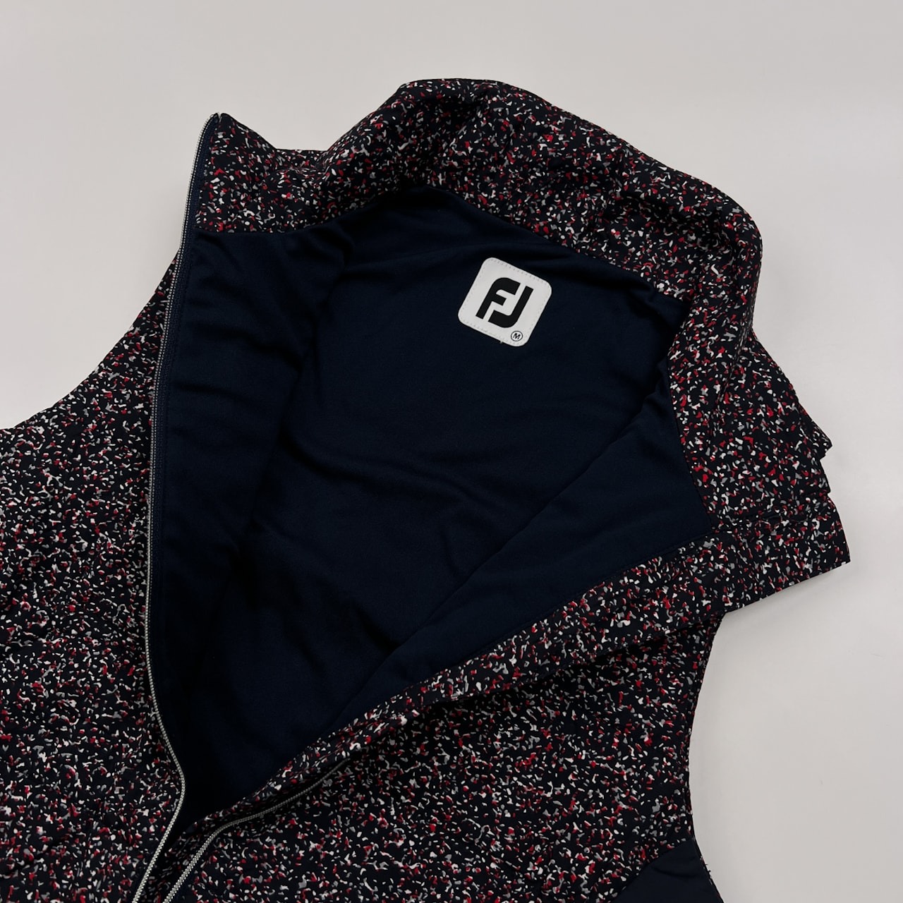 FOOT JOY フットジョイ 総柄 ダブルジップ 中綿 ナイロン ベスト サイズ M /レディース/ゴルフ