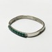 Vintage 925 Silver & Malachite Hinged Bracelet Made In Mexico