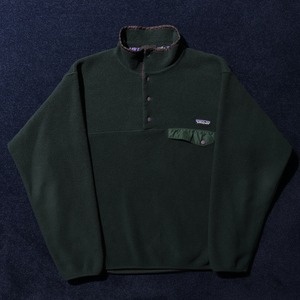 美品 M 99年 メキシコ製 ハンターグリーン 緑 シンチラスナップT Patagonia パタゴニア フリース