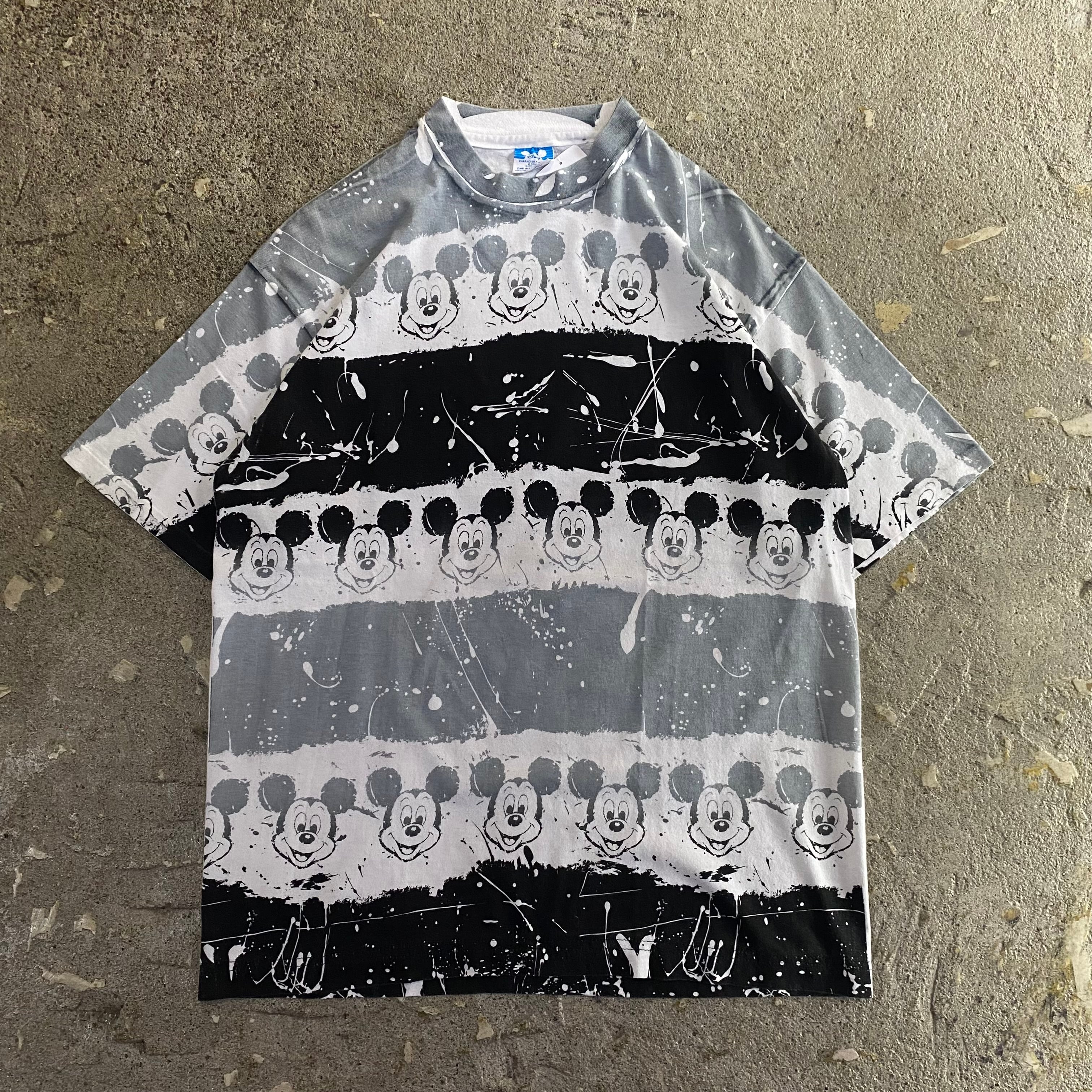 Dead Stock!! 80s Mickey Mouse mulch print T-shirt【仙台店】