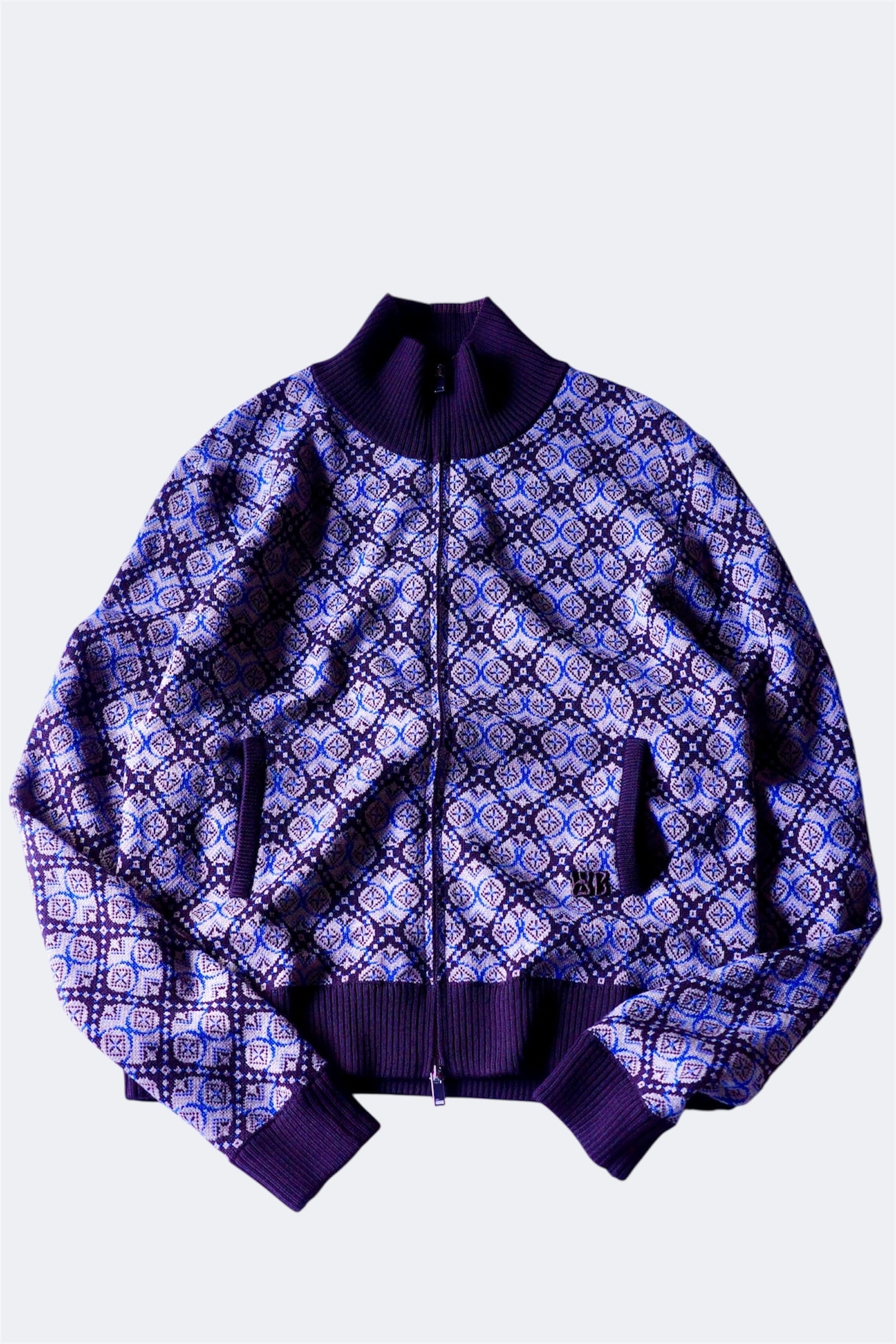 WALES BONNER 【REVERIE CARDIGAN -Brown/ Gray/ Blue-】