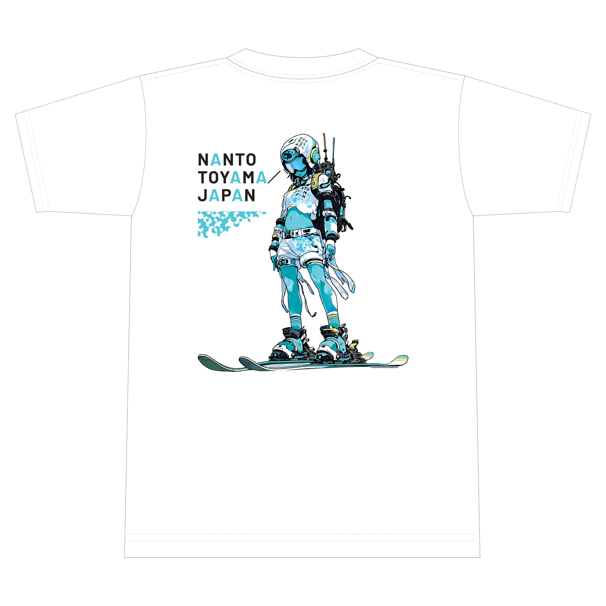 【公式Tシャツ】FIS モーグルワールドカップ 富山なんと大会 "ハシジマコウスケ White"