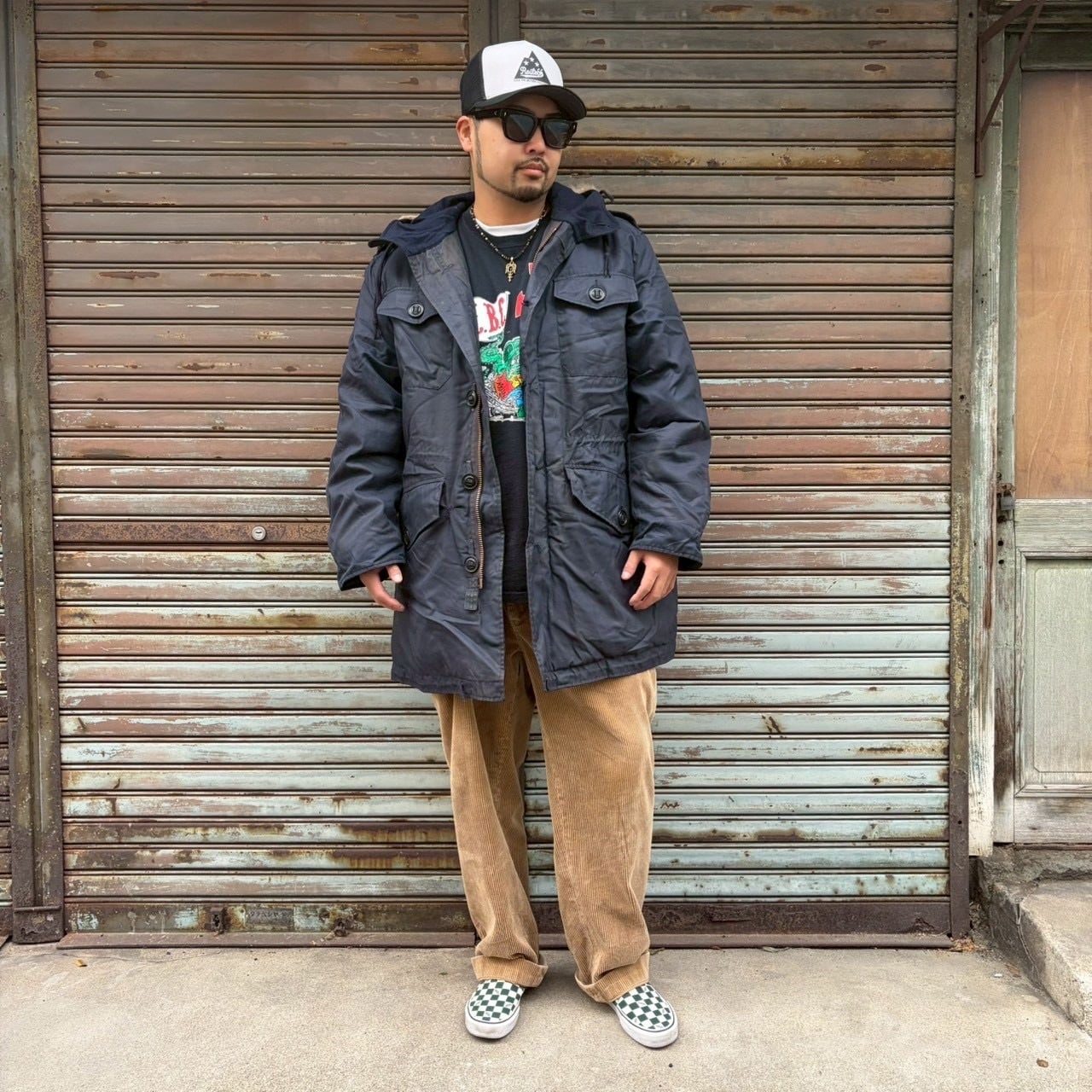 希少 70s カナダ軍 実物 フィールドパーカー ネイビー モッズコート L