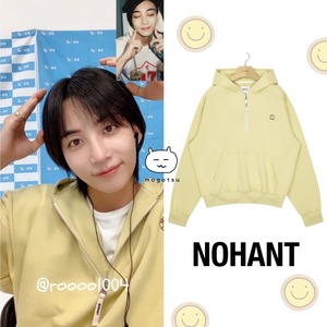 ★SEVENTEEN ジョンハン 着用！！【NOHANT】HALF ZIP-UP HOODIE MUSTARD