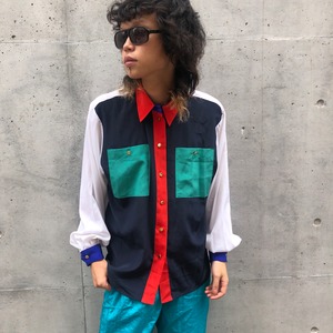 80s SILK COLOR MIX SHIRTS