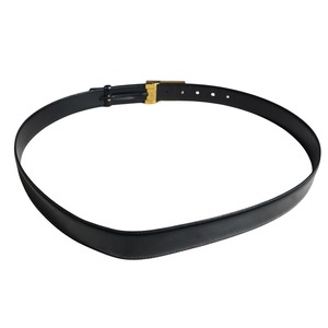 DUNHILL square logo buckle leather belt