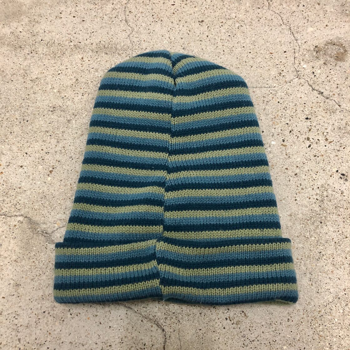 90s OLD STUSSY/Logo embroidery Long Beanie/Free/刺繍ロゴ/ロング  