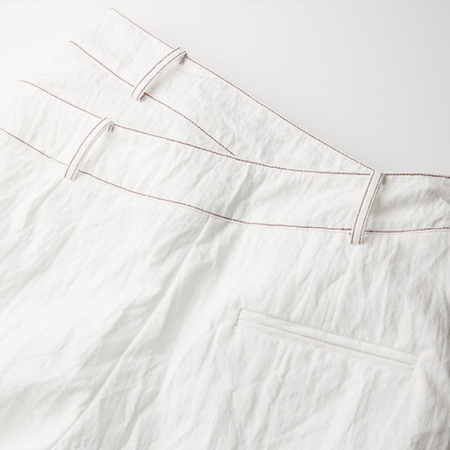 Braided strap wide pants C1552