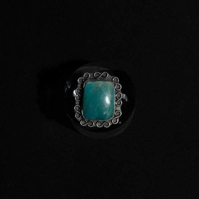 Mexican Jewelry/Silver950 アマゾナイトリング/ストーンリング