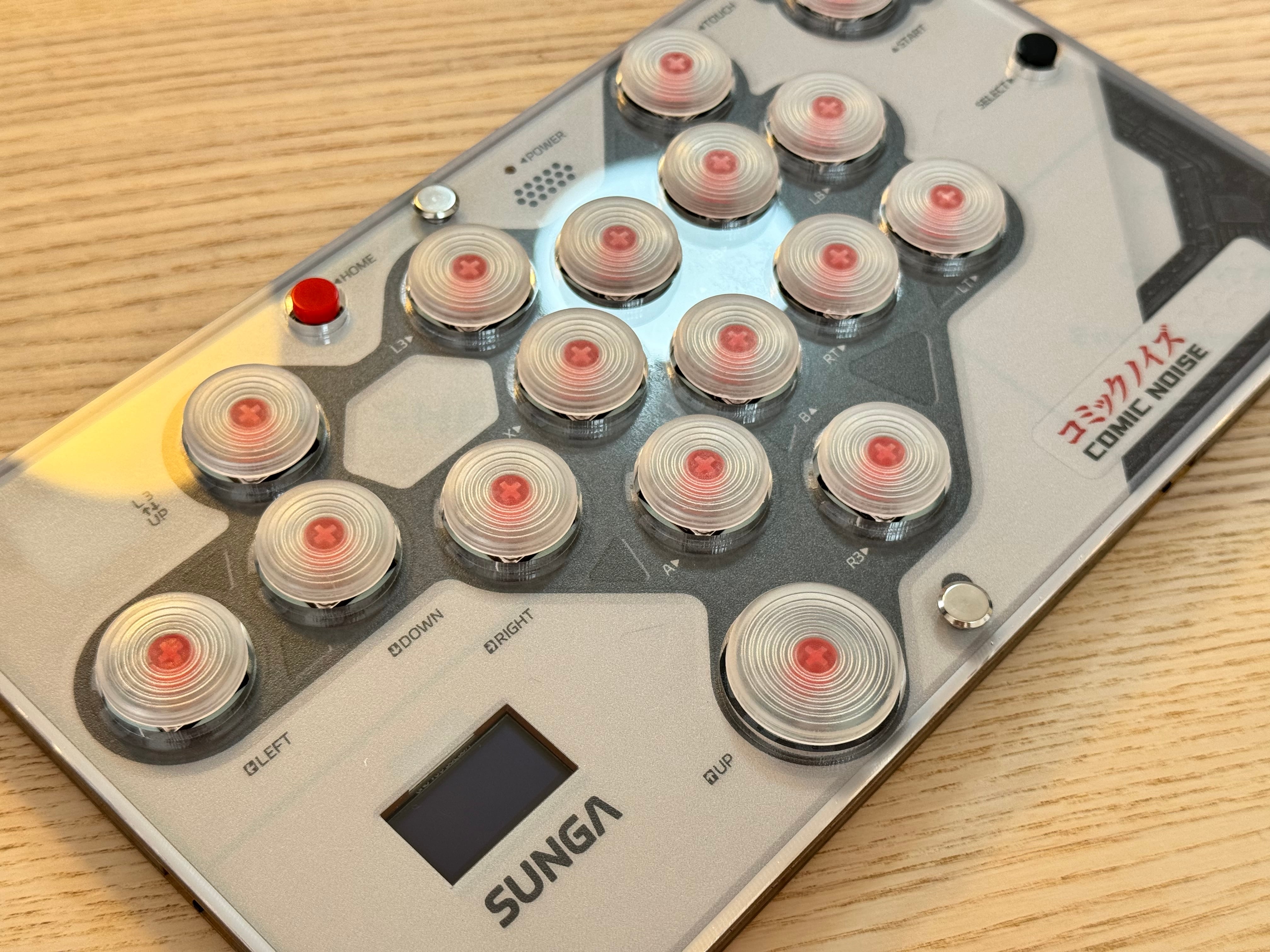 SUNGA レバーレス コントローラー 17ボタン ボタンキャップ変更済み