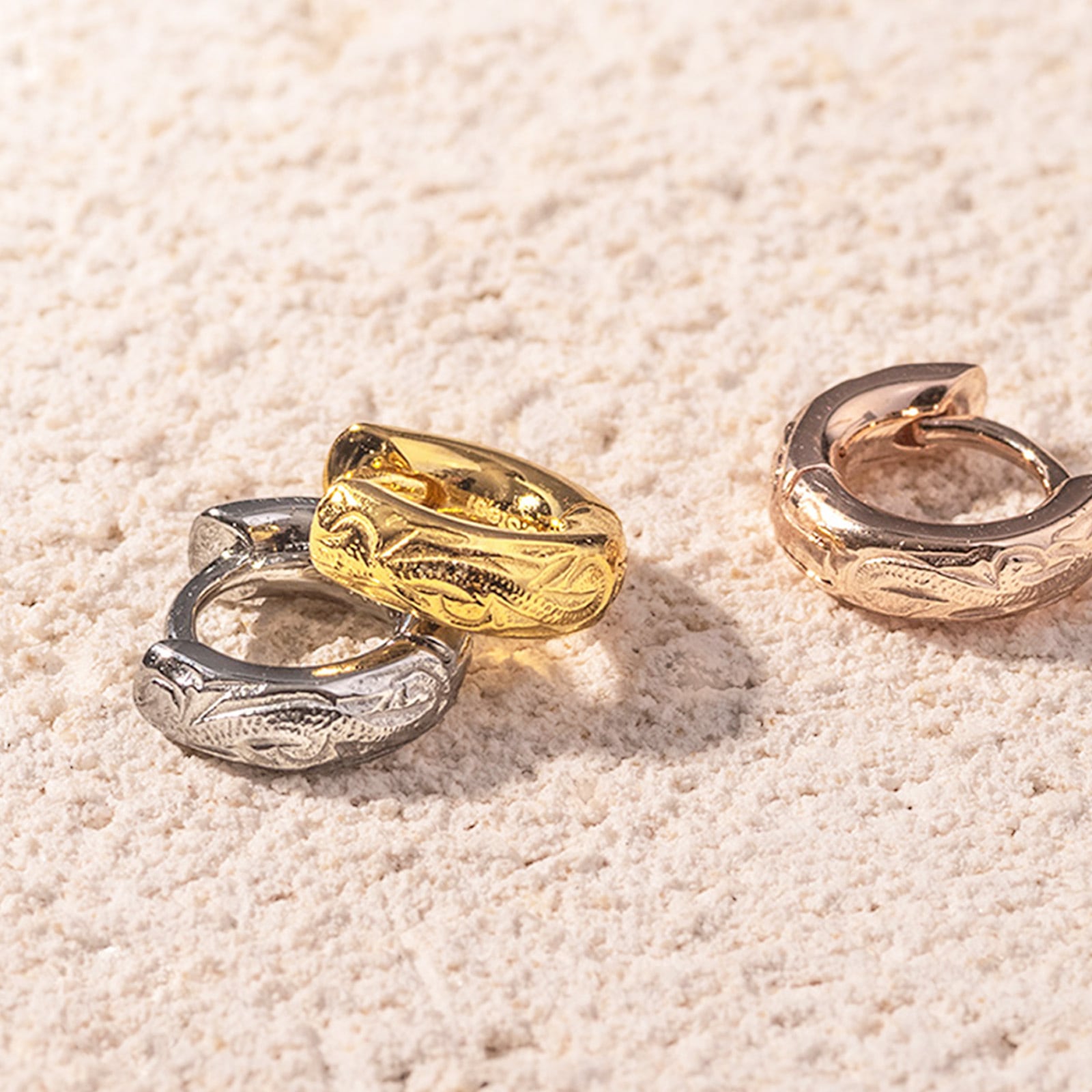 316L Hawaiian Jewelry Hoop Pierced Earrings CL-A011