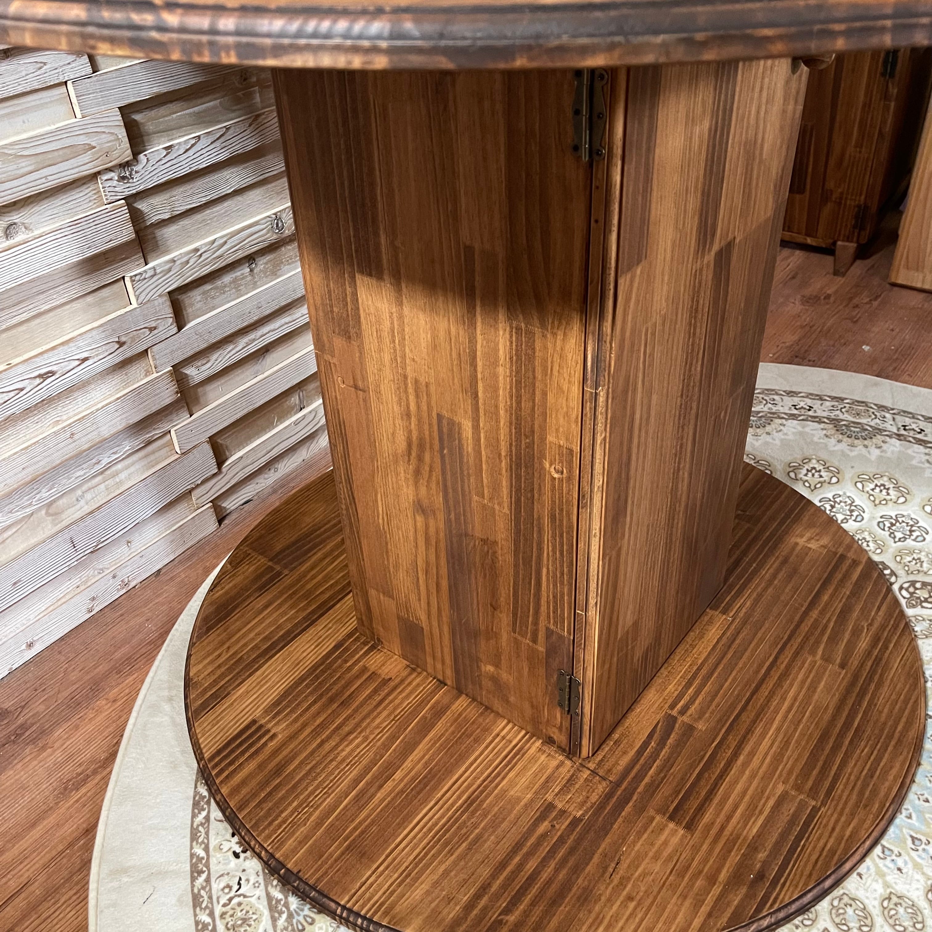 【最終お値下げ】イギリス　アンティーク　木製 円形ダイニングテーブル ☆新作☆ 丸テーブルB/ ラウンドテーブル/円形/ダイニング/椅子/ロー