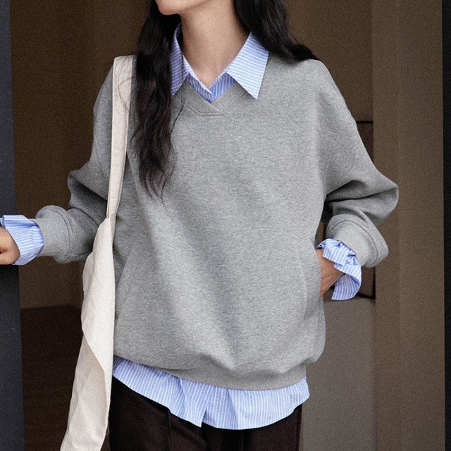 layered sweatshirt　J0084