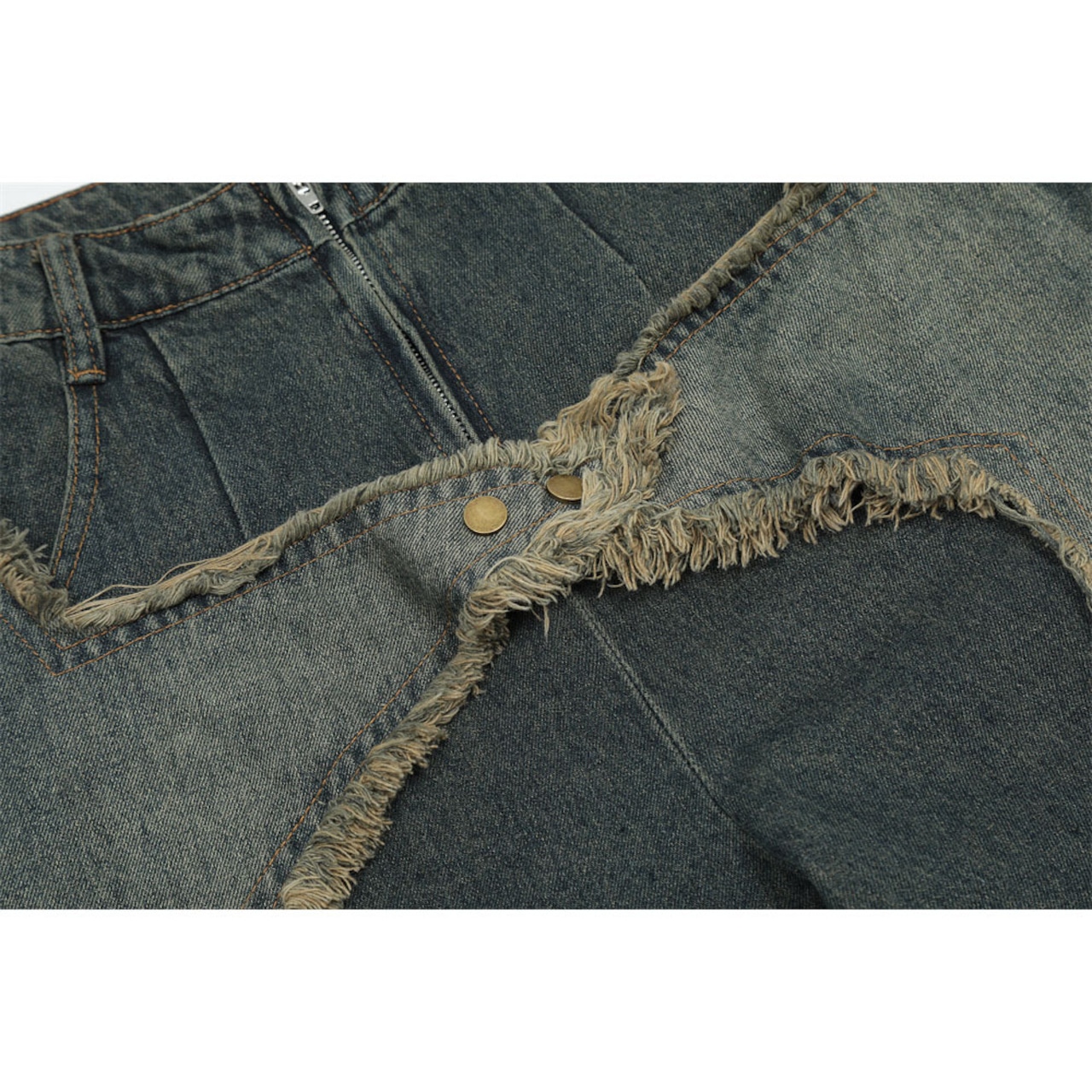 VIBE ストリート スターデニムロング パンツ P116