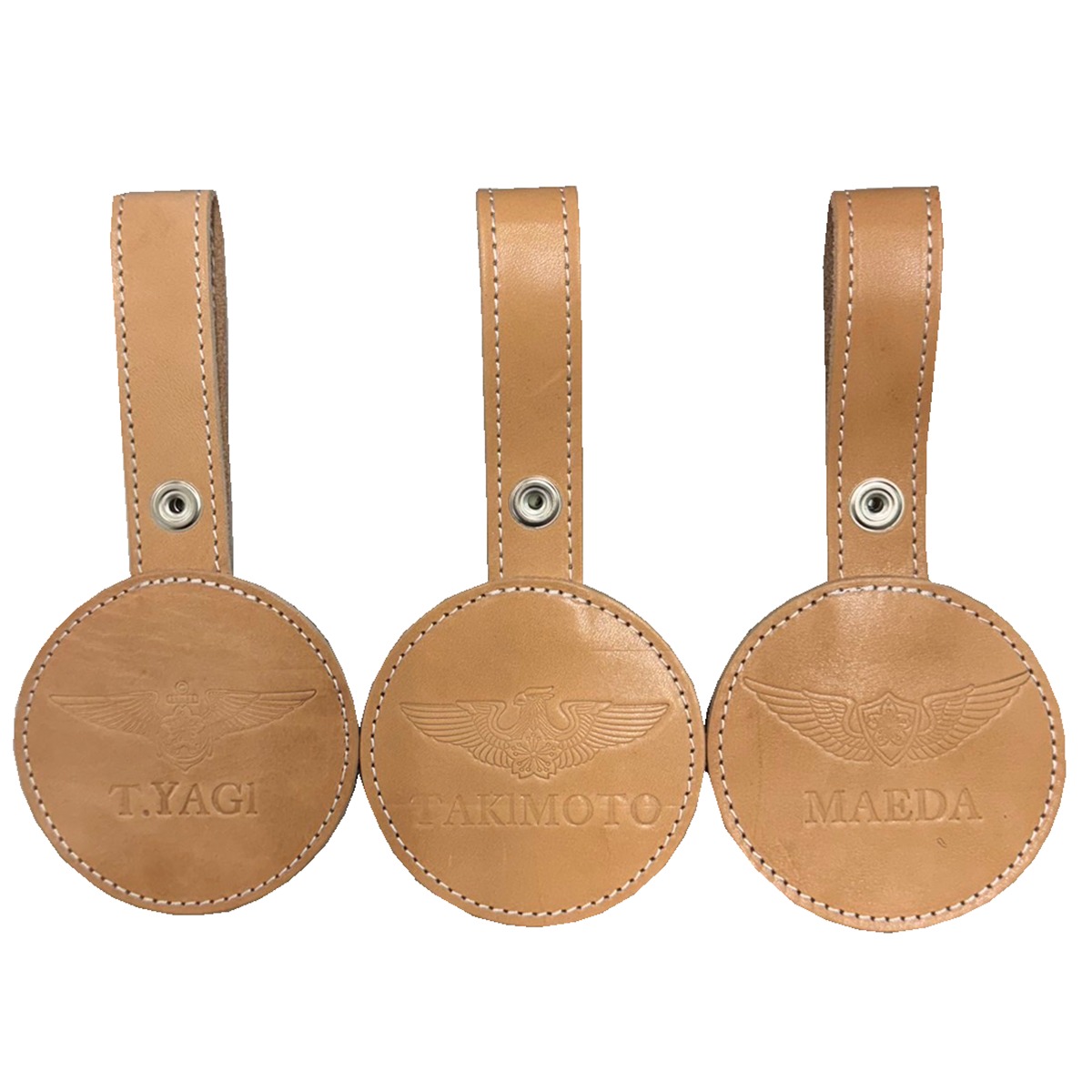 文字入れ】自衛隊グッズ ワッペンホルダー レザー陸・海・空 ウイング