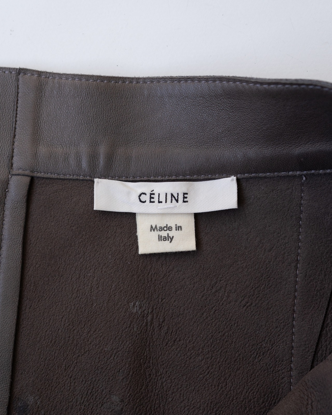 〈CÉLINE by phoebe philo〉Leather skirt