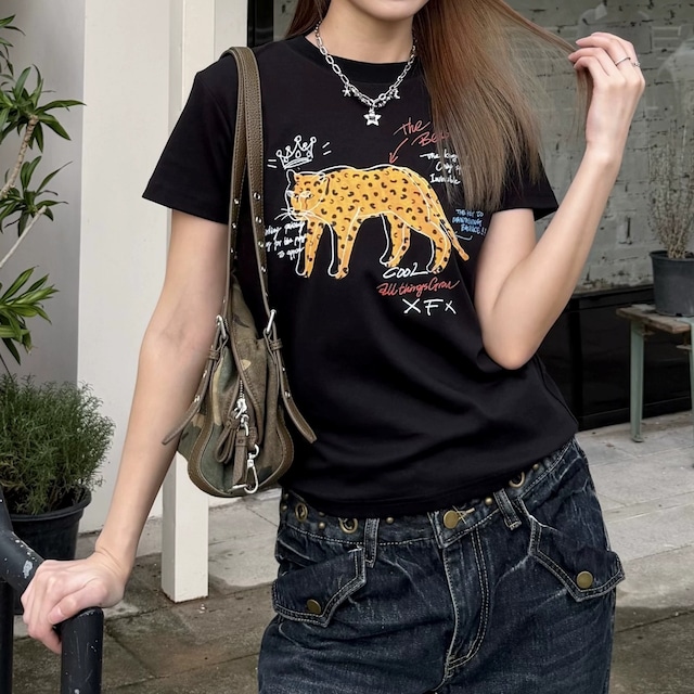 アニマルグラフィックスリムフィットTシャツ 2col R02452