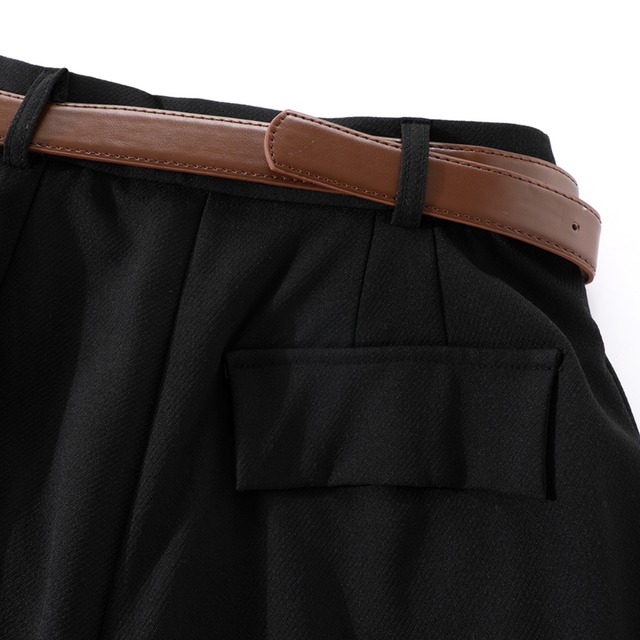 belted high-waist slacks　L0136