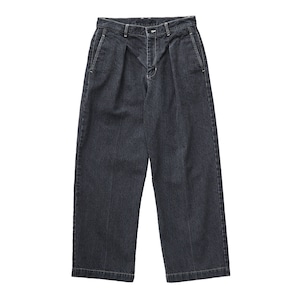 ORGANIC COTTON DENIM TUCK PANTS / オーガニックコットンタックデニム（GRAY）