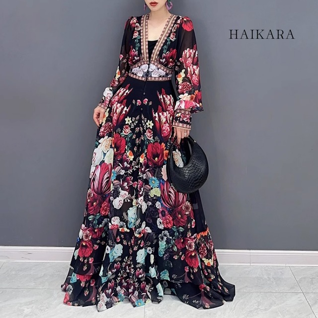 Floral elegant design dress