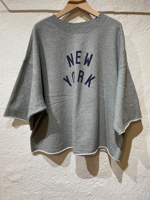 bib milk/cut off crew sweet    ヘザーグレー　NEW YORK