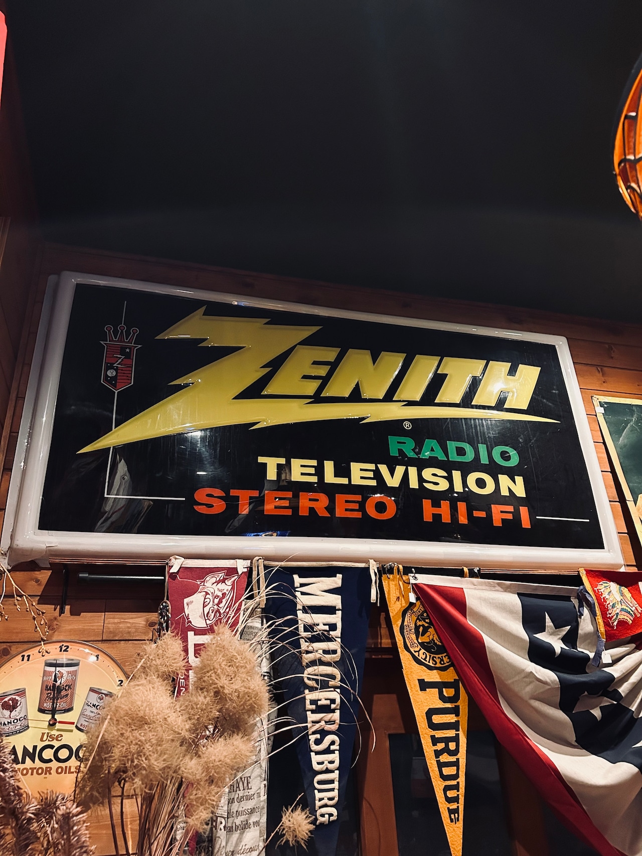 1960s ゼニス ヴィンテージ 電飾看板 ZENITH “RADIO TELEVISION STEREO HI-FI” Lighted Advertising Sign S-27