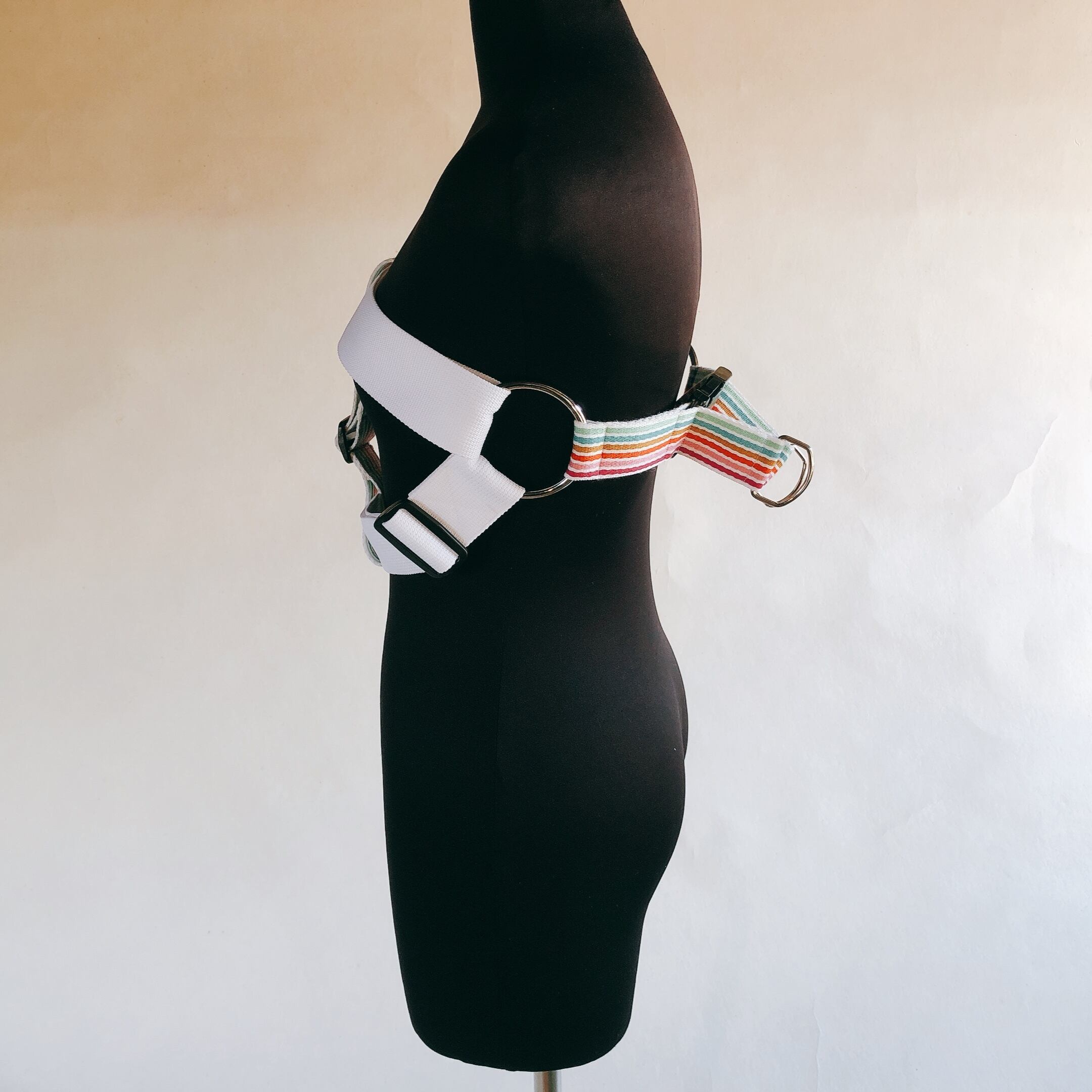チェストハーネス ホワイトレインボー