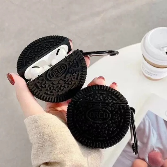 OREO カラビナ付airpodsケース♡airpods1&2世代 airpodspro3世代 ワイヤレス Bluetooth 保護ケース