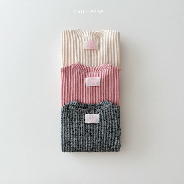 DAILYBEBE25秋）リブニットMTM　トレーナー