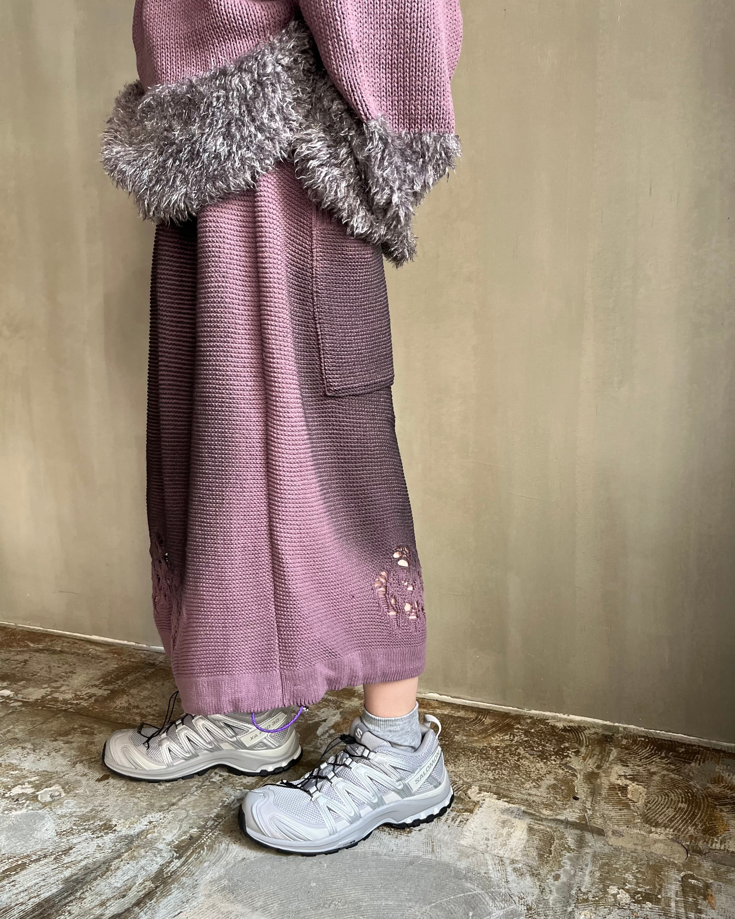 LIBRIO MENDONCA【KNIT DAMAGE SHARTS PUR】