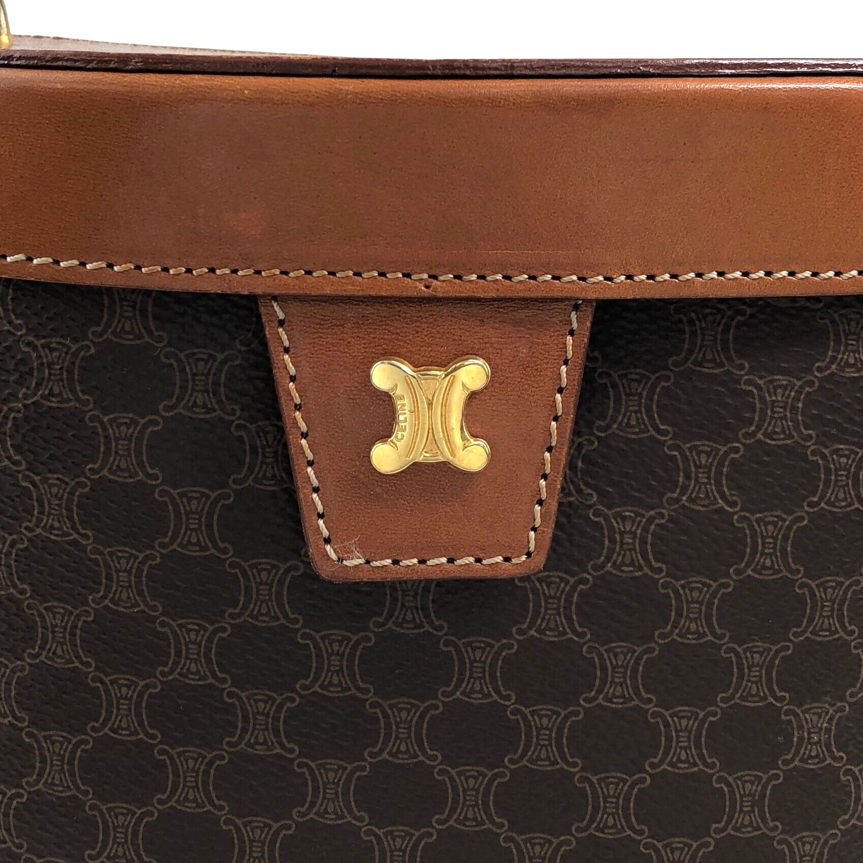 CELINE セリーヌ ショルダーバッグ ブラウン ブラゾン PVCレザー 2way