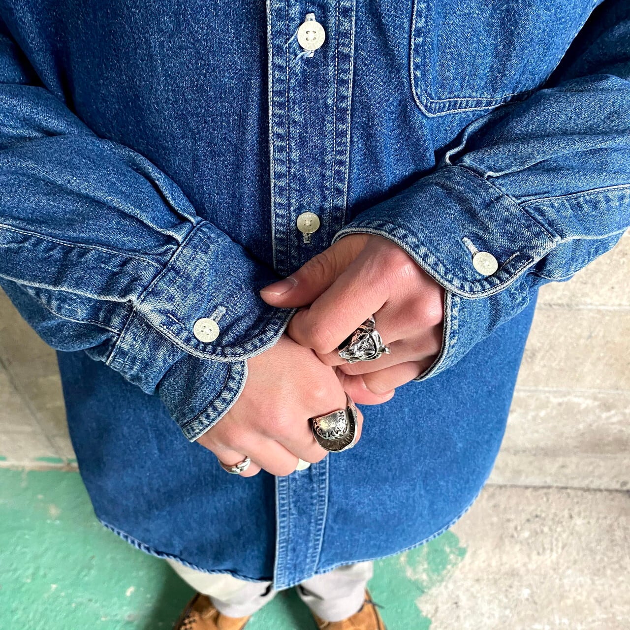 CHAPS Ralph Lauren チャップス ラルフローレン 長袖 デニムシャツ