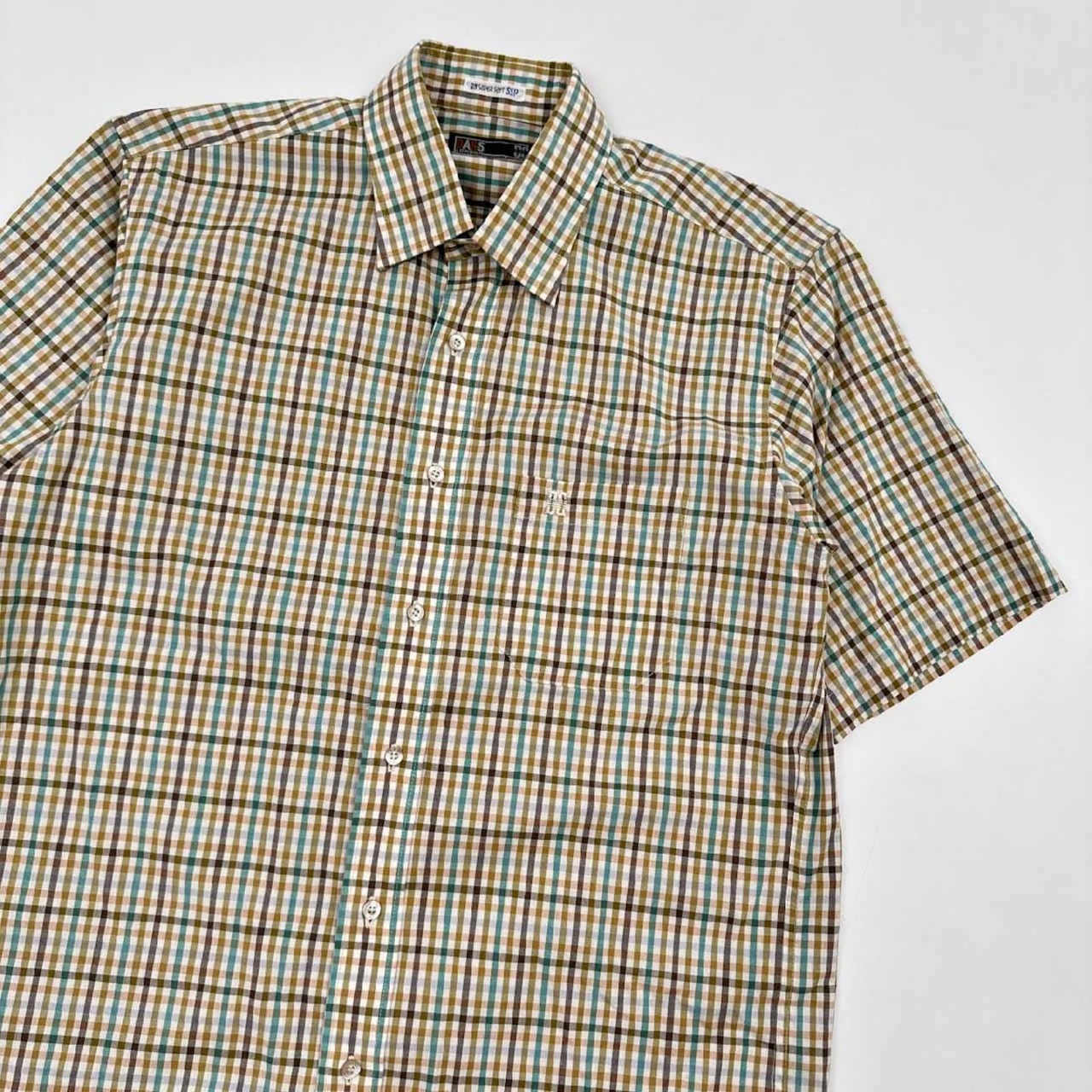 DAKS ダックス SUPER SOFT SSP チェック柄 半袖シャツ Mサイズ/メンズ CHOYA ビンテージ