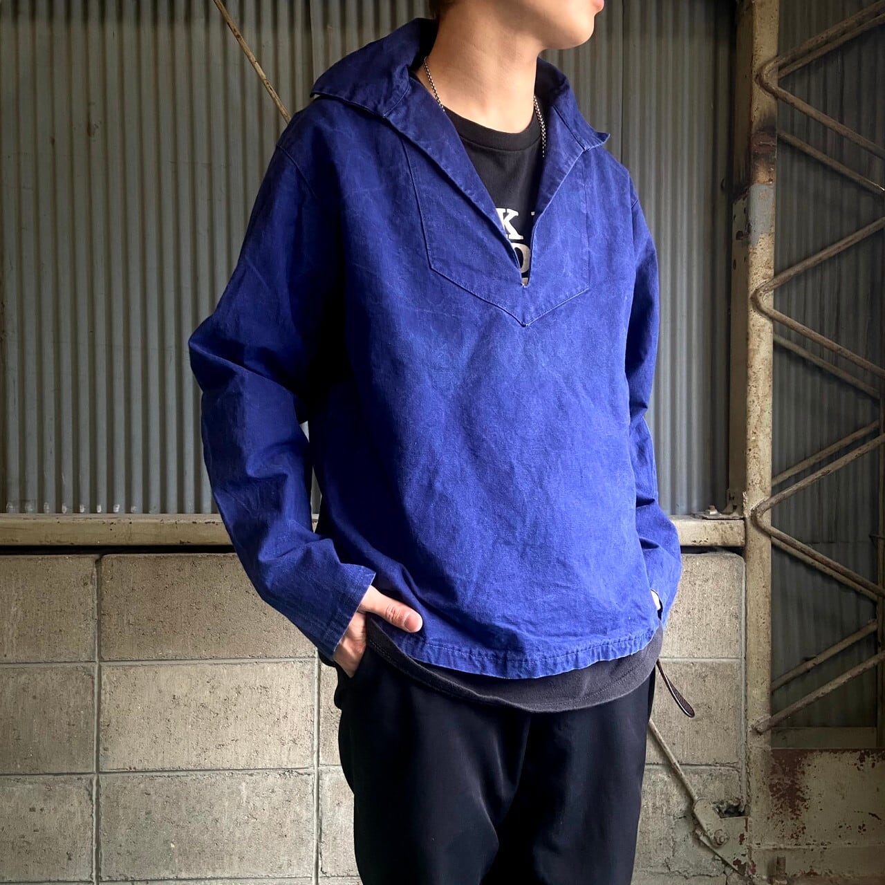 ビンテージ フィッシャーマンスモック ユーロワークジャケット メンズM  